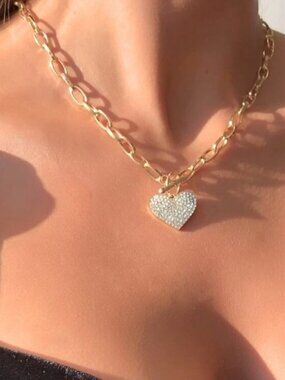 Gold Heart Toggle Necklace
